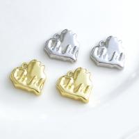 Zinc Alloy Heart Pendants plated DIY nickel lead & cadmium free Approx 2mm Sold By PC