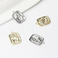 Zinc Alloy Pendants Square plated DIY nickel lead & cadmium free Approx Sold By Bag