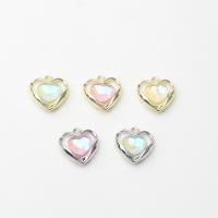 Zinc Alloy Heart Pendants with Cubic Zirconia plated DIY & hollow nickel lead & cadmium free Approx Sold By Bag