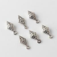 Zinc Alloy Pendants Rhombus antique silver color plated vintage & DIY nickel lead & cadmium free Approx Sold By Bag