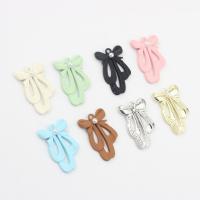 Zinc Alloy Bowknot Pendants with Plastic Pearl painted DIY nickel lead & cadmium free Approx Sold By Bag