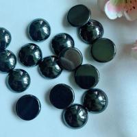 pierre gemme cabochon, Rond, DIY, noire, 18mm, 100PC/sac, Vendu par sac
