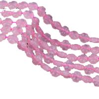 Perline di quarzo rosa naturale, trifoglio quattro petali, DIY & formato differente per scelta, Venduto per Appross. 39 cm filo