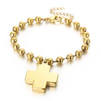 Stainless Steel smycken Ställer, armband & halsband, 304 rostfritt stål, Cross, mode smycken & olika stilar för val & för kvinna, fler färger för val, Säljs av PC