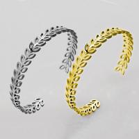 Stainless Steel Bangle 304 Stainless Steel Wheat plated fashion jewelry & for woman nickel lead & cadmium free 62MM Sold By PC