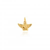 Brass Jewelry Pendants Angel Wing plated DIY gold Sold By PC