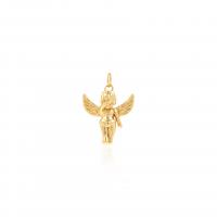 Brass Jewelry Pendants Angel plated DIY golden Sold By PC