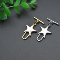 Brass Toggle Clasp with Shell Star plated DIY nickel lead & cadmium free Sold By PC