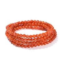 Agate Jewelry Bracelet Yunnan Red Agate Round polished fashion jewelry & multilayer & for woman red 4mm Sold Per Approx 70 cm Strand