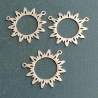 Stainless Steel Pendants 304 Stainless Steel Sun plated DIY Sold By PC