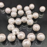 Perla de algodón Abalorio, Esférico, Bricolaje & diverso tamaño para la opción & perforado medio, Blanco, Vendido por UD