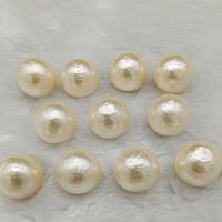 Blandet smykker perler, Bomuld Perle, Flad Rund, du kan DIY & halv-boret, 18mm, Solgt af PC