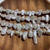 Naturlig Freshwater Shell Perler, Barok, du kan DIY & forskellig størrelse for valg, hvid, Solgt Per Ca. 39 cm Strand