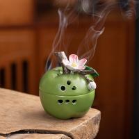 Traditional Ceramic Inserted Burner Incense Seat Porcelain Apple handmade for home and office & durable Sold By PC