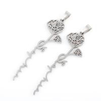 Stainless Steel Flower Pendant 304 Stainless Steel plated DIY Sold By Bag