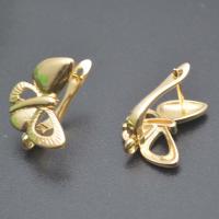 Brass Lever Back Earring Component Butterfly plated DIY & hollow nickel lead & cadmium free Sold By PC