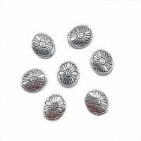Zinc Alloy Spacer Beads Flat Oval plated vintage & DIY nickel lead & cadmium free Sold By Bag
