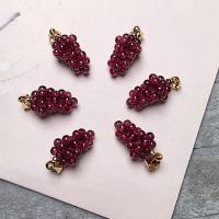 Gemstone Pendants Jewelry Garnet Grape plated DIY purple Sold By PC