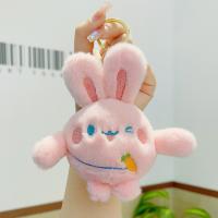 Fur Ball Pom Pom Keychain, Plush, with Tibetan Style, fashion jewelry & multifunctional, more colors for choice, Sold By PC