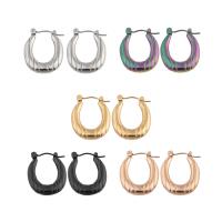 304 roestvrij staal Hendel weer Earring, mode sieraden & voor vrouw, meer kleuren voor de keuze, 23x18x4mm, Verkocht door pair