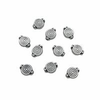 Zinc Alloy Spacer Beads Flat Round plated vintage & DIY nickel lead & cadmium free Sold By Bag