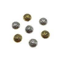 Zinc Alloy Spacer Beads Flat Round plated vintage & DIY nickel lead & cadmium free 8mm Sold By Bag