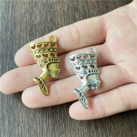 Zinc Alloy Hollow Pendants Egyptian Pharaoh plated vintage & DIY nickel lead & cadmium free Sold By Bag