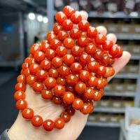 Yunnan Red Agate Pulsera, Esférico, pulido, Joyería & diverso tamaño para la opción & para mujer, Rojo, longitud aproximado 18 cm, Vendido por UD