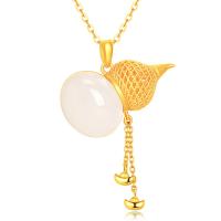 Brass Jewelry Pendants with Resin Calabash gold color plated nickel lead & cadmium free Length Approx 45 cm Sold By PC