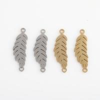 Stainless Steel Pendants 304 Stainless Steel Leaf plated DIY Sold By Bag