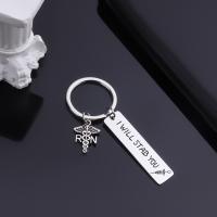 Edelstahl-Schlüssel-Verschluss, Edelstahl, poliert, unisex & mit Brief Muster, originale Farbe, frei von Nickel, Blei & Kadmium, 12x50mm, verkauft von PC