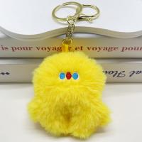 Fur Ball Pom Pom Keychain Plush with Zinc Alloy fashion jewelry & multifunctional Sold By PC