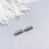 925 Sterling Silver perle, modni nakit & možete DIY, nikal, olovo i kadmij besplatno, 10.7X4mm,2mm, Prodano By PC