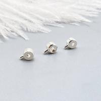 925 Sterling Silver pozicioniranje perla, modni nakit & možete DIY, više boja za izbor, nikal, olovo i kadmij besplatno, 4x3x2mm,0.8mm, Prodano By PC