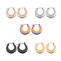304 roestvrij staal Hendel weer Earring, mode sieraden & voor vrouw, meer kleuren voor de keuze, 24x19x4mm, Verkocht door pair