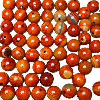 Prirodni Red ahat perle, Red Agate, Krug, Prirodno & možete DIY, crven, 14mm, 10računala/Lot, Prodano By Lot