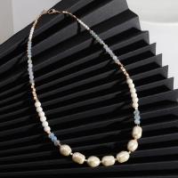 Glass Seed Beads Ketting, Seedbead, met Plastic Pearl, mode sieraden & voor vrouw, nikkel, lood en cadmium vrij, Lengte Ca 16.92 inch, Verkocht door PC