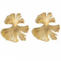 Zinc Alloy Stud Earring painted fashion jewelry & for woman golden nickel lead & cadmium free Sold By Pair