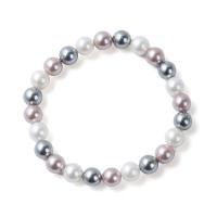 South Sea Shell Bracelets Shell Pearl Round polished fashion jewelry & for woman mixed colors Length Approx 18 cm Sold By PC