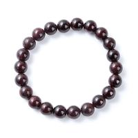 Natural Garnet Bracelet Round polished fashion jewelry & for woman black Length Approx 18 cm Sold By PC