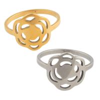Stainless Steel Finger Ring 304 Stainless Steel Flower plated Unisex US Ring .5 Sold By PC
