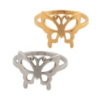Stainless Steel Finger Ring 304 Stainless Steel Butterfly plated Unisex US Ring .5 Sold By PC