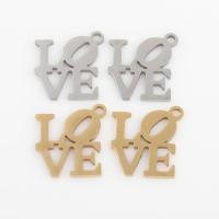 Stainless Steel Letter Pendants 304 Stainless Steel Alphabet Letter plated DIY Sold By Bag