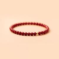 Fashion Cinnabar Bracelet with 925 Sterling Silver fashion jewelry 16cm Sold By PC