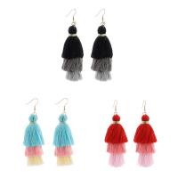 Polyester Earring Set with Zinc Alloy three pieces & fashion jewelry & for woman Sold By Set