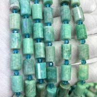 Amazonit Beads, Kolonne, du kan DIY & facetteret, blandede farver, 8x12mm, Solgt Per Ca. 38 cm Strand