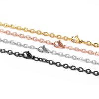 Rustfrit Stål Nekclace Chain, 304 rustfrit stål, du kan DIY & forskellig størrelse for valg, flere farver til valg, 100pc'er/Bag, Solgt af Bag