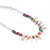 Plastic Pearl Necklace with Shell & Crystal & Zinc Alloy plated fashion jewelry & for woman Sold By PC