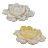 Shell Cabochons Yellow Shell with White Shell Flower fashion jewelry Sold By PC