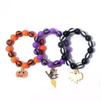 Plastic Bracelet with Zinc Alloy plated Halloween Jewelry Gift & for woman & enamel Length Approx 6.4 Inch Sold By PC